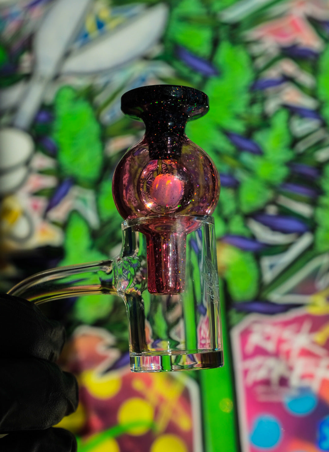 Soup Glass Crushed Opal Gold Ruby Carb Cap