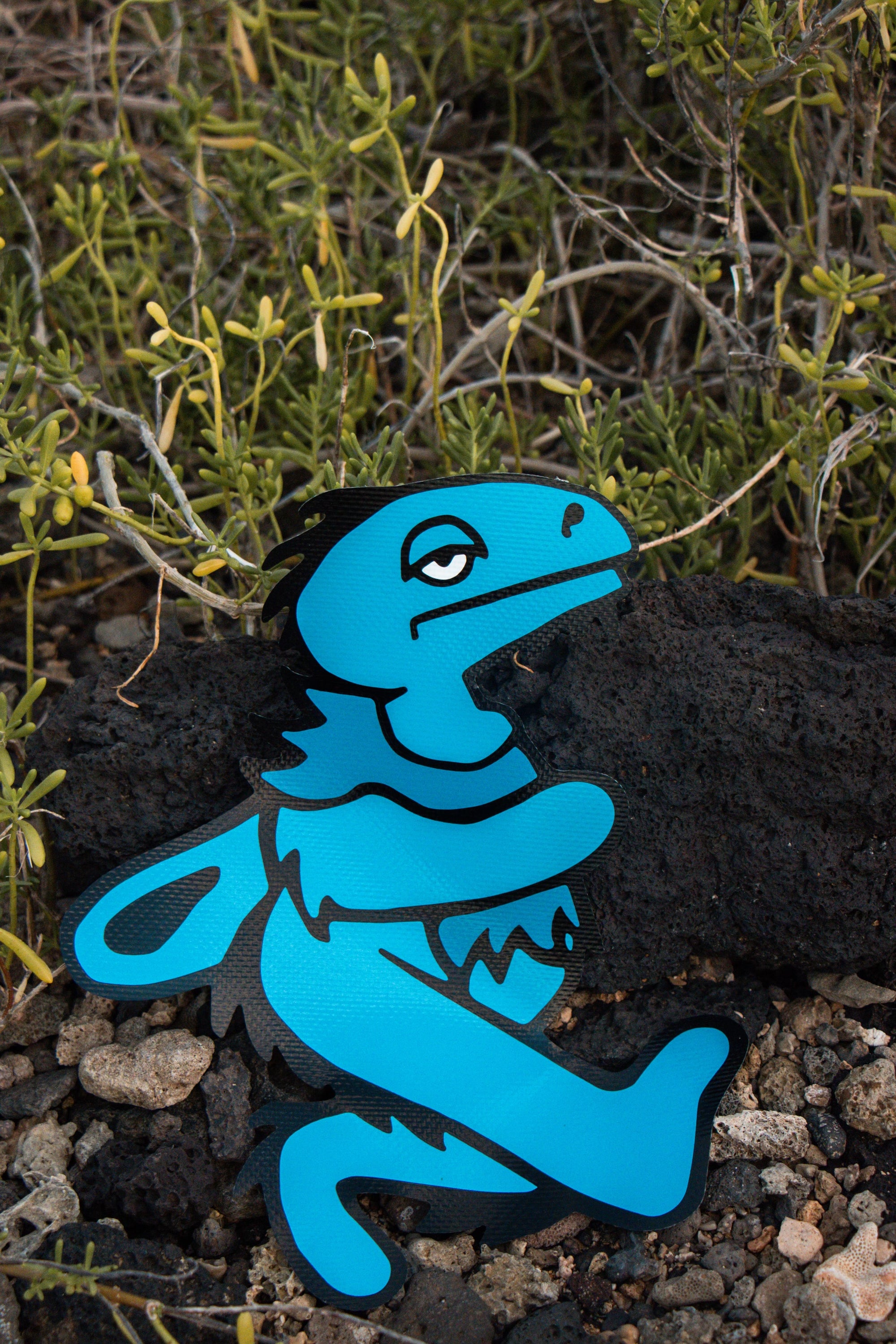 Elbo Blue Dancing Dino Silicone Mat