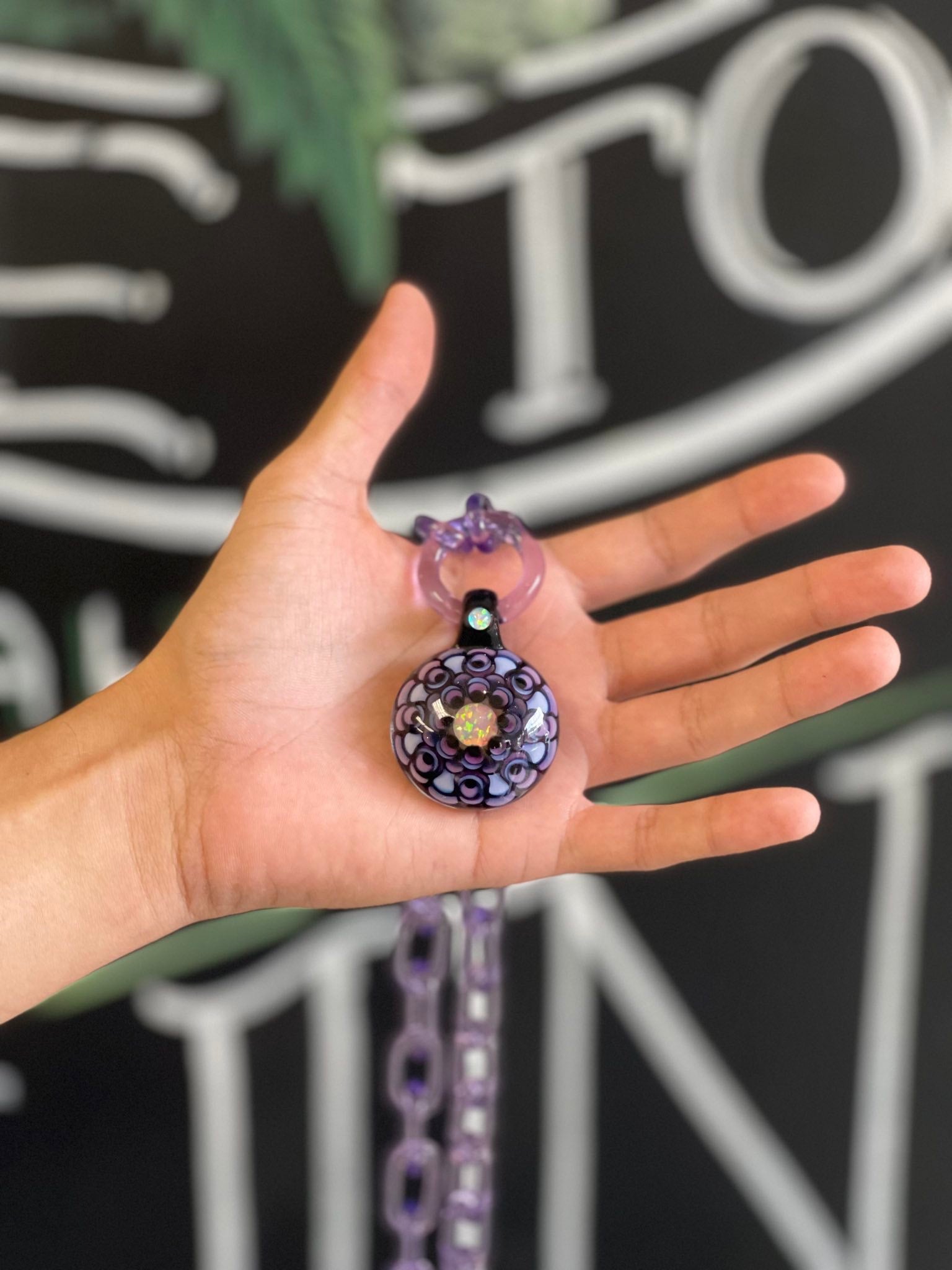 NightWlf X Stoney Chicken Pendant & Glass Chain