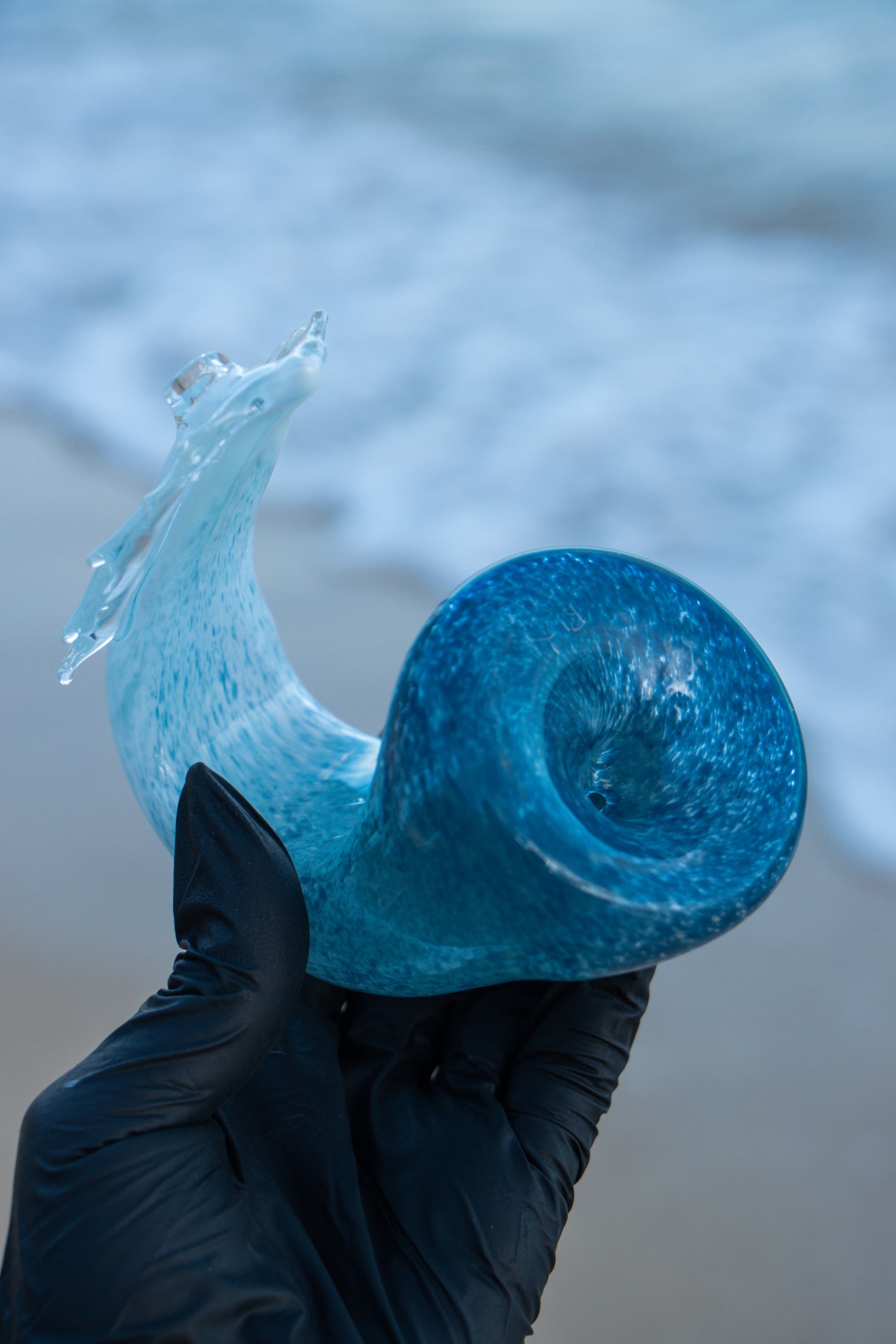 Black Sand Glass Wave Pipe