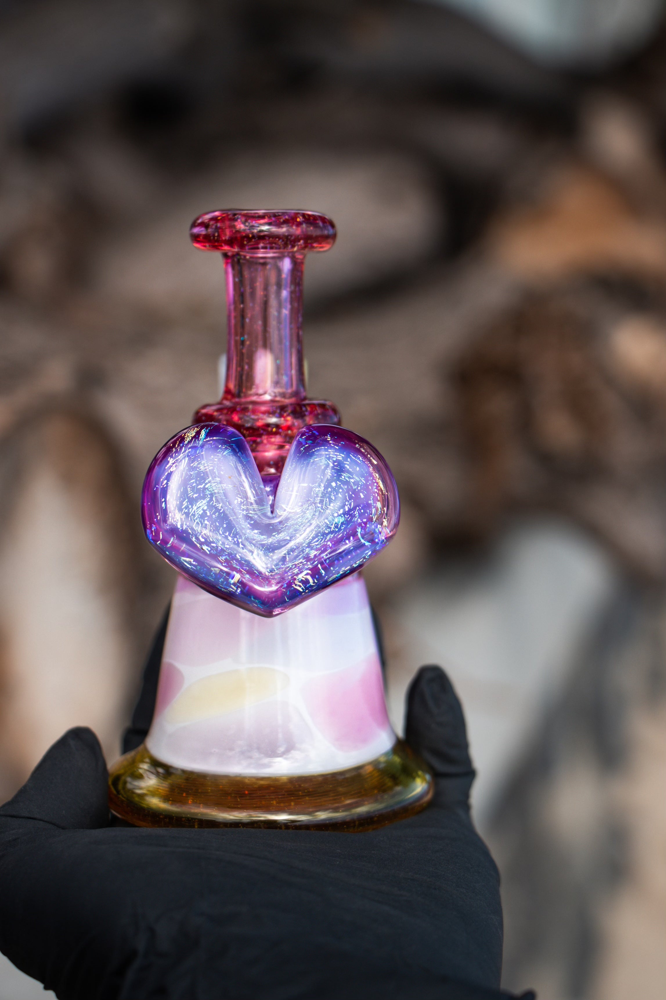Opalized Rig Bambi Glass Crushed Opal Mini Rig – Pipeline Smoke Shop Hawaii